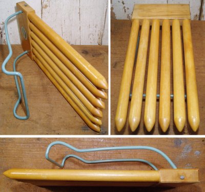 画像3: 1940 -Early 1950's "JIFFY-RAK" Wood Pants Hanger