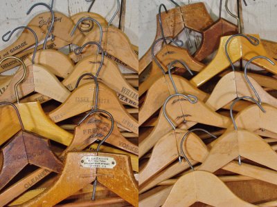 画像2: 11-sets "Advertising" Wood Hanger 