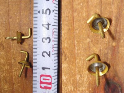 画像2: 1930's BRASS "SCREW HOOKS"