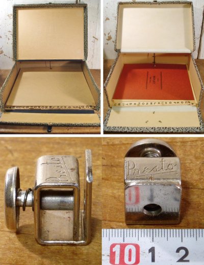 画像1: 2-sets 1930-40's Office File Box＆1 Hole Paper Punch