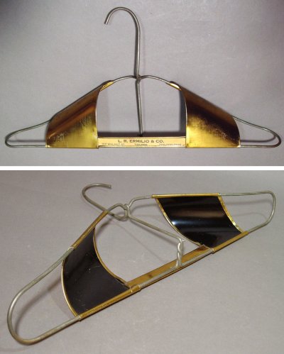 画像2: 1910-20's "GOLD" Steel Wire Hanger w/Advertising Banner