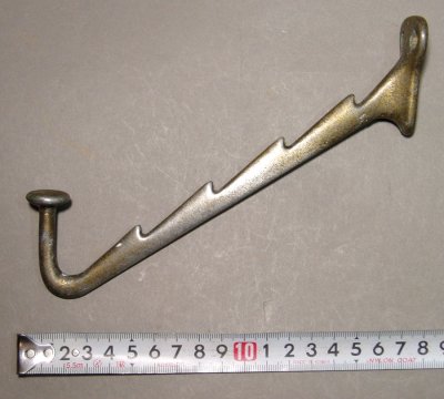 画像2: 1930's Cast Metal "HAT＆COAT" Hanger Hook