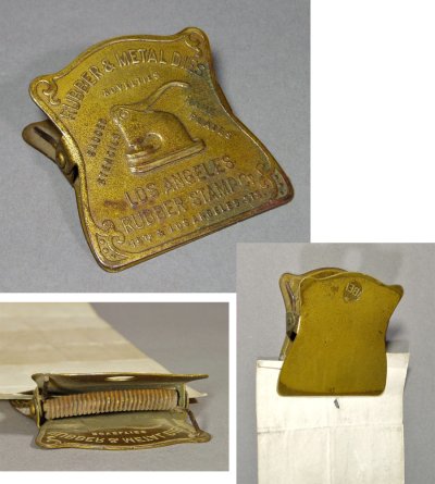 画像1: 1910-20's Advertising Brass Bill Clip