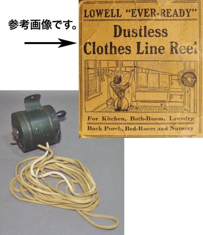 画像3: 1910-20's Wood Handle "Clothes-Line" Reel