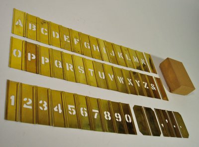 画像2: 【COMPLETE - 46枚】1950-70's Brass Stencil Plate