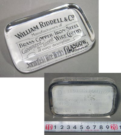 画像2: 1910-20's "ADVERTISING" Clear Glass Paper Weight