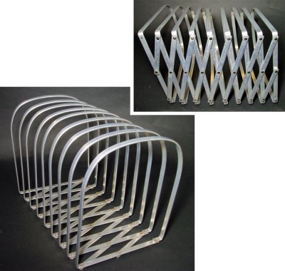 画像1: 1950-60's "Accordion" Aluminum FILE Rack