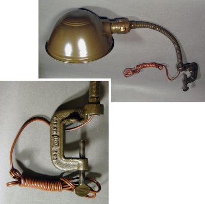 画像1: 1940's "Iron Clamp" Desk Lamp【Dead Stock】