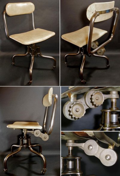 画像1: Early 1930's "Machine age" Swivel Desk Chair