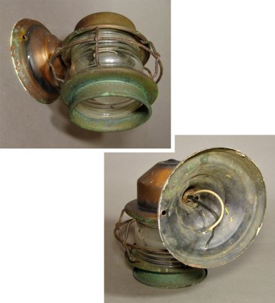 画像2: 1930-40's "Caged" Brass Porch Lamp 