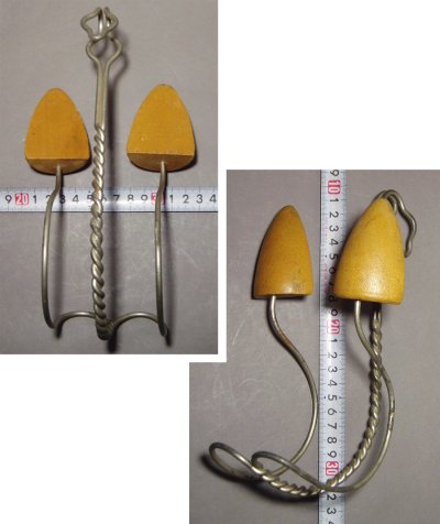 画像2: 1920-30's Twisted Wire＆Wood "Shoes Hanger" - New York City