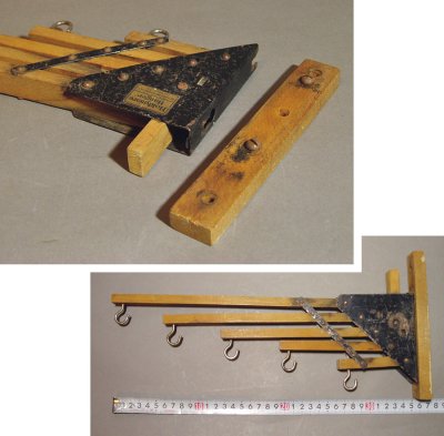 画像2: 1920-30's "Holds more Hanger" Wood＆STEEL Folding Hanger