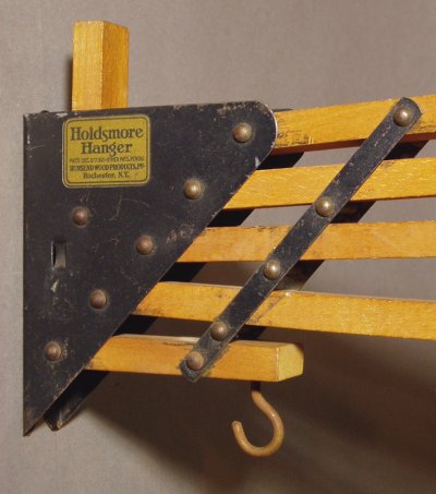 画像1: 1920-30's "Holds more Hanger" Wood＆STEEL Folding Hanger