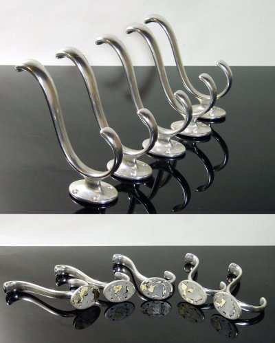 画像1: 1930-50's German Deco "ALUMINUM" Coat Hook【5-sets】