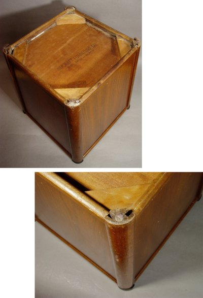 画像2: 1940-50's "Nucraft Furniture Co." Square Wood Waste Basket