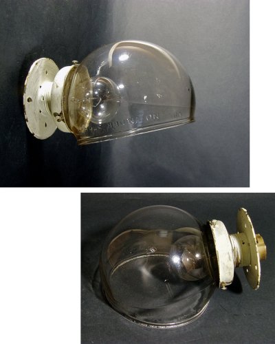 画像1: "ANGLE LAMP CO. N.Y." Clear Globe Shade Lamp