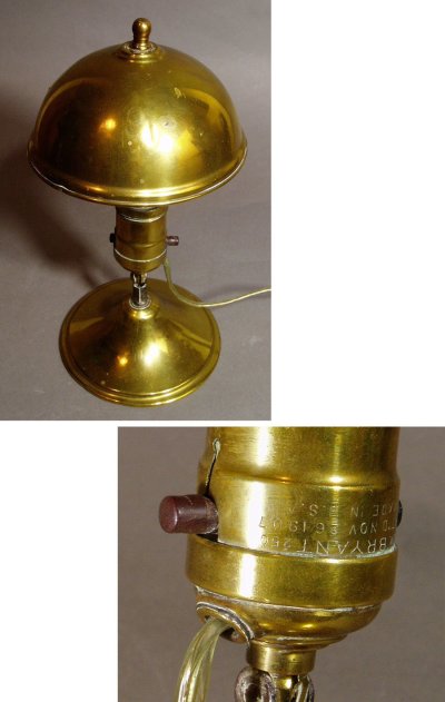 画像1: 1920-30's "Desk / Wall" Brass 2-Way Lamp