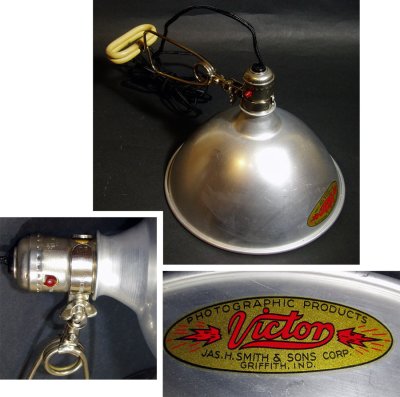 画像1: 1940-50's "Victor" Aluminum Clip On Light