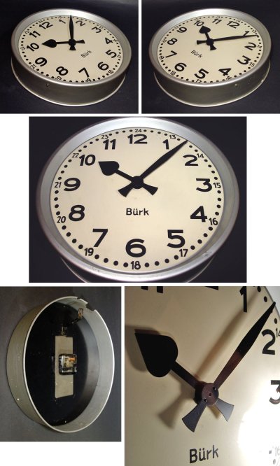 画像2: 1930-40's German Deco " 24 Hour Dial " Large Wall Clock