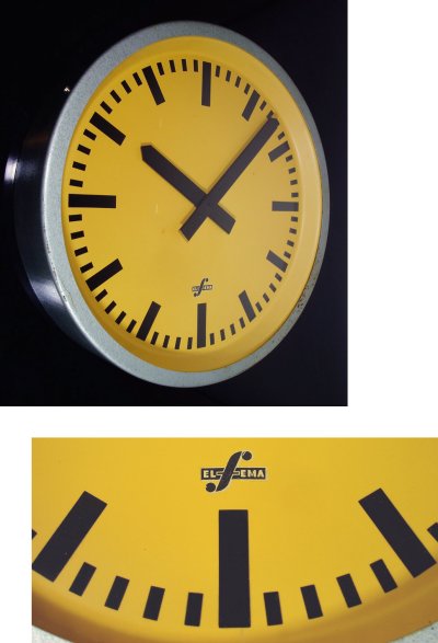 画像1: Late 1940-50's German Deco Large Wall Clock