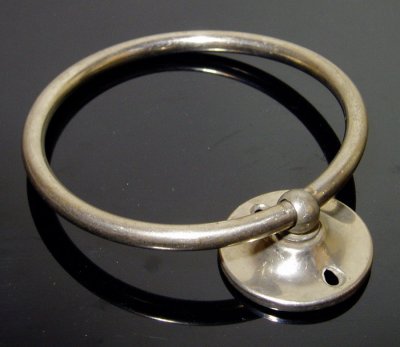 画像2: 1920-30's "Nickle Plated Brass" Towel Ring