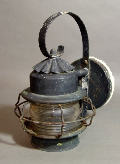 画像1: 1930's "Shabby Chic" Caged Porch Lamp 