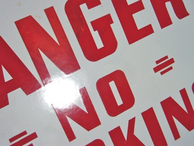 画像2: 1940's "Danger No Smoking" Gas Station Enameled Sign