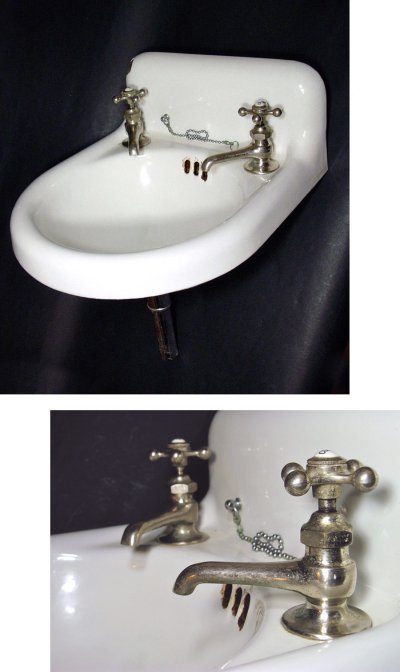 画像1: 1920-30's "Standard" Cast Iron Bathroom Sink 