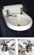 画像1: 1920-30's "Standard" Cast Iron Bathroom Sink  (1)