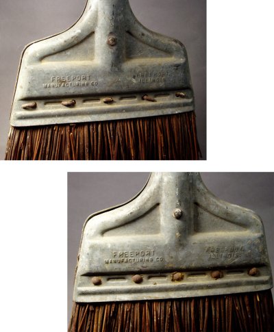 画像2: 1910-30's "Illinois Central Railroad" Long Broom w/Scraper