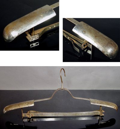 画像1: 1910-20's "Riveted Steel" Adjustable Shoulder Steel Hanger