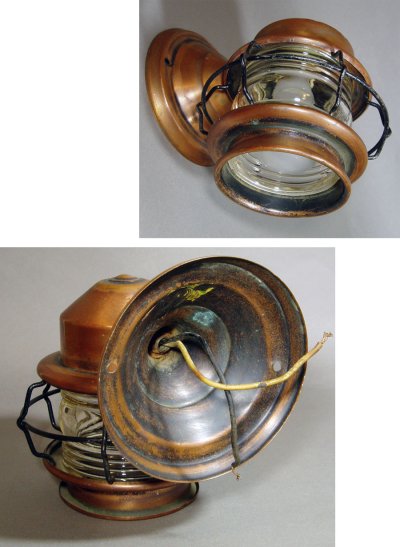 画像2: 1930-40's "Caged" Brass Porch Lamp 