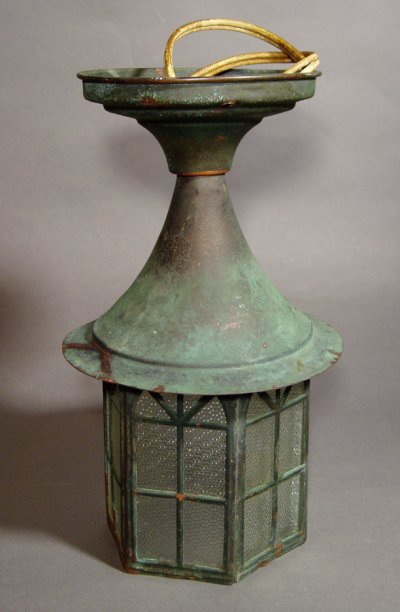 画像1: 1930-40's "Shabby" Copper Porch Lamp 