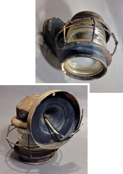 画像2: 1930-40's "Shabby" Caged Porch Lamp