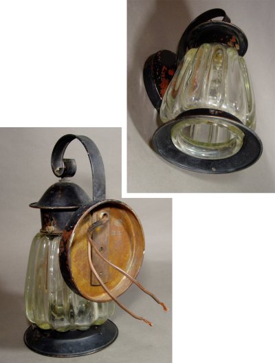 画像2: 1940-50's "VERY!! Thick Glass" Outside Porch Lamp