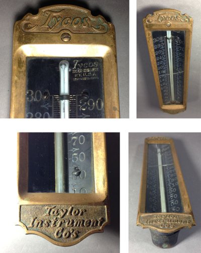 画像2: 1900-20's "Tycos" Solid Brass Thermometer