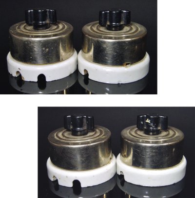 画像1: 1900-10's "Porcelain" Turn Switch【2-set 】