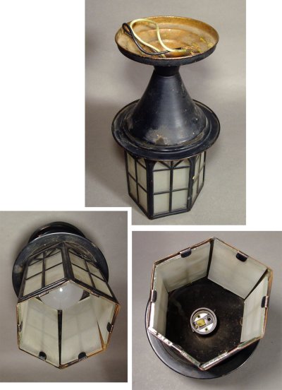 画像1: 1940-early 1950's  Copper Porch Lamp