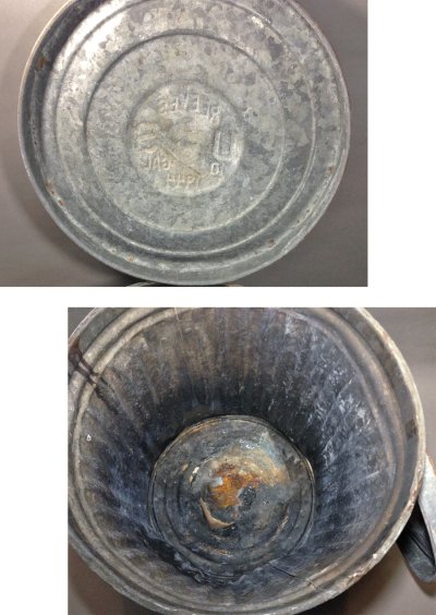 画像3: 【U.S. 1944】Galvanized "Heavy" Steel Garbage Can 