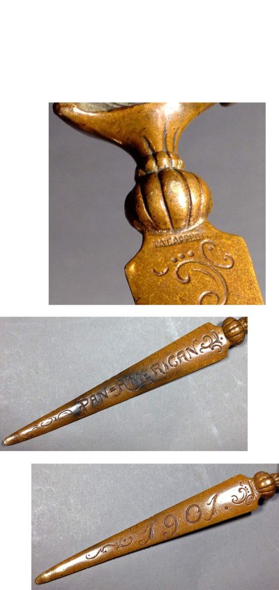 画像2: 1901 "N.Y. Buffalo" Brass Letter Opener