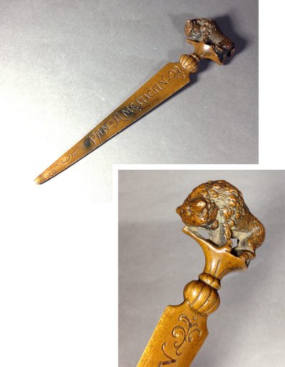 画像1: 1901 "N.Y. Buffalo" Brass Letter Opener