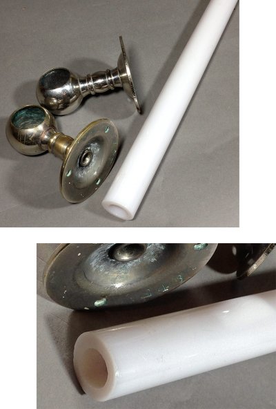 画像2: 1930-40's "Nickel & White Glass" Long Towel Bar