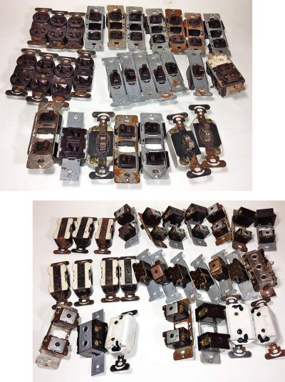 画像3: 1930-40's "Art Deco" Bakelite Switch＆Outlet 【29-sets】