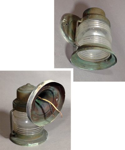 画像2: 1940-50's "Ribbed Glass" Brass Porch Lamp 