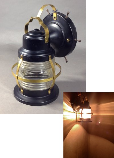 画像1: 1940's "Nautical" Caged Porch Lamp 【Dead-Stock】