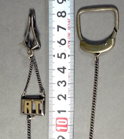 画像1: 1930-40's "AT" Pocket Watch Chain