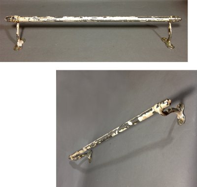 画像2: Around-1900's "Shabby" Nickel BrassTowel Bar