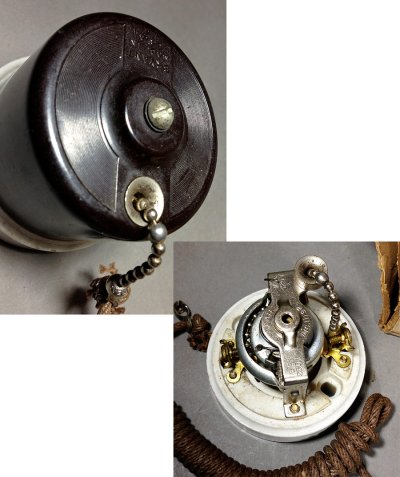 画像2: 1920-30's "BRYANT” Porcelain Pull Chain Switch