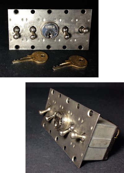 画像1: 1910-30's【HUBBELL】Toggle Switch w/ KEY LOCK