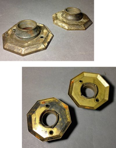 画像1: Brass "Octagon" Door Back Plates【2P SET】